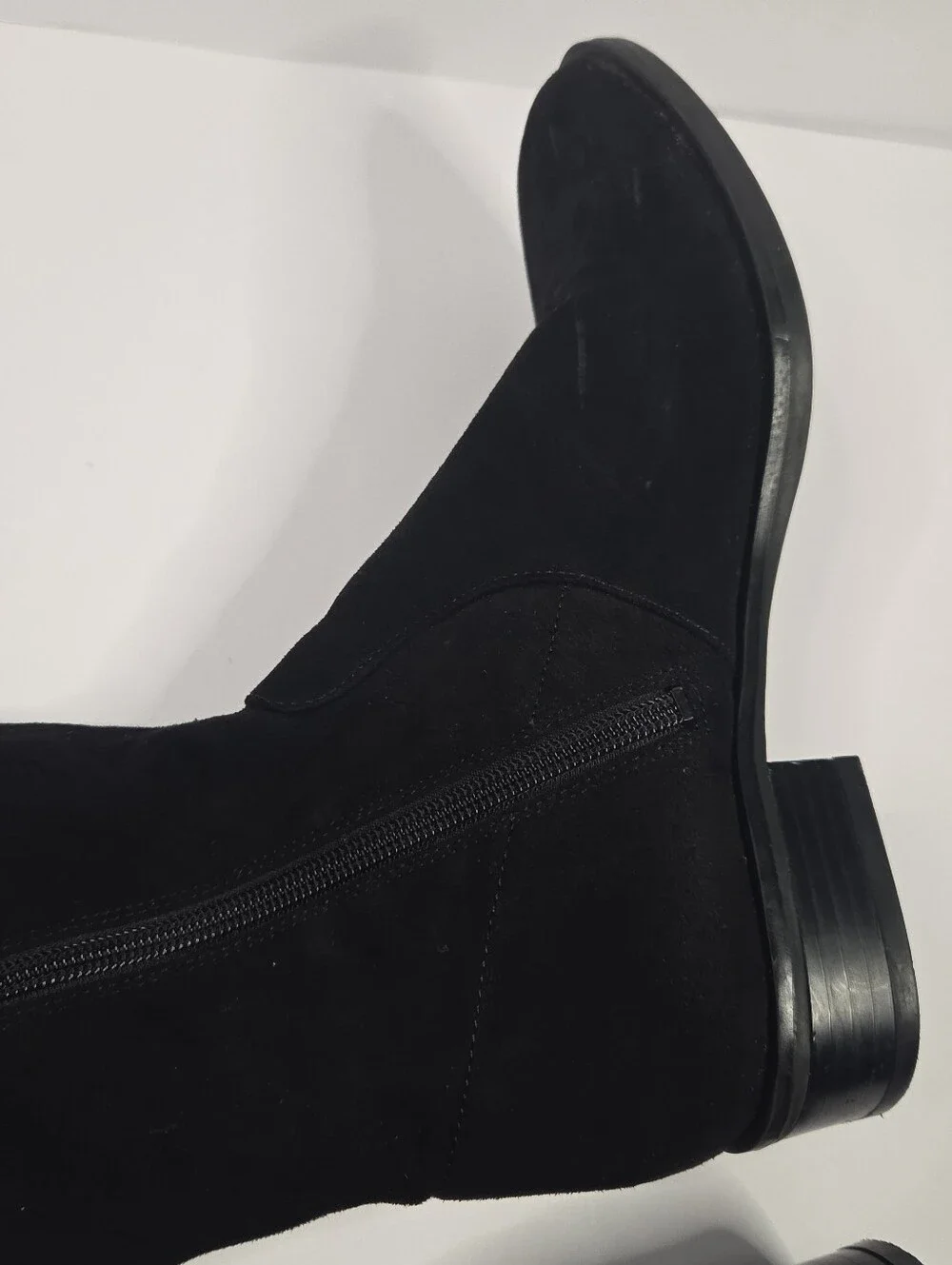Sam Edelman Paloma Black Faux Suede Over The Knee OTK Boots Womens 6.5 M